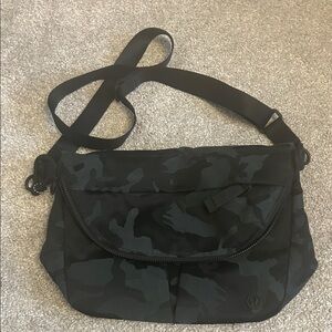 Lululemon Athletica Black Camouflage Crossbody Bag